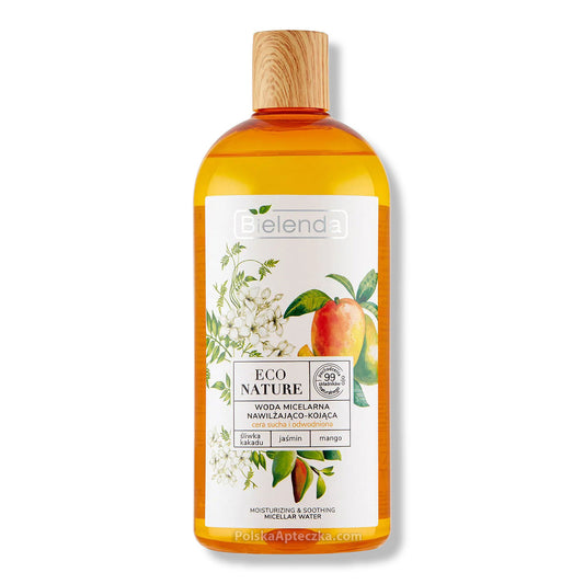 Bielenda, Eco Nature, Woda Miceralna najwilzajaco-kojaca Sliwka kakadu+jasmin+mango 500 ml