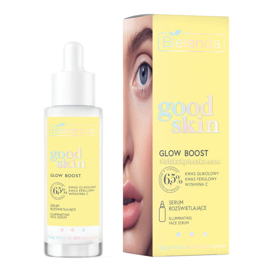 Bielenda, Good Skin, Glow Boost Serum rozjasniajace, kwas glikolowy witamina C kwas ferulowy 30 ml