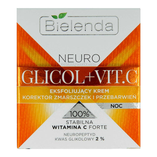 Bielenda, NEURO GLICOL + VIT. C Eksfoliujacy korektor zmarszczek i przebarwien na noc 50 ml