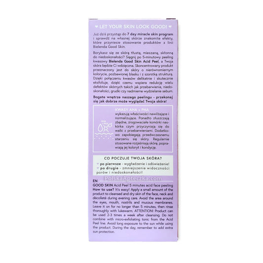 Bielenda, Good Skin, Acid Peel 5-minutowy peeling kwasowo-korekcyjny - kwasy AHA + PHA 30 ml