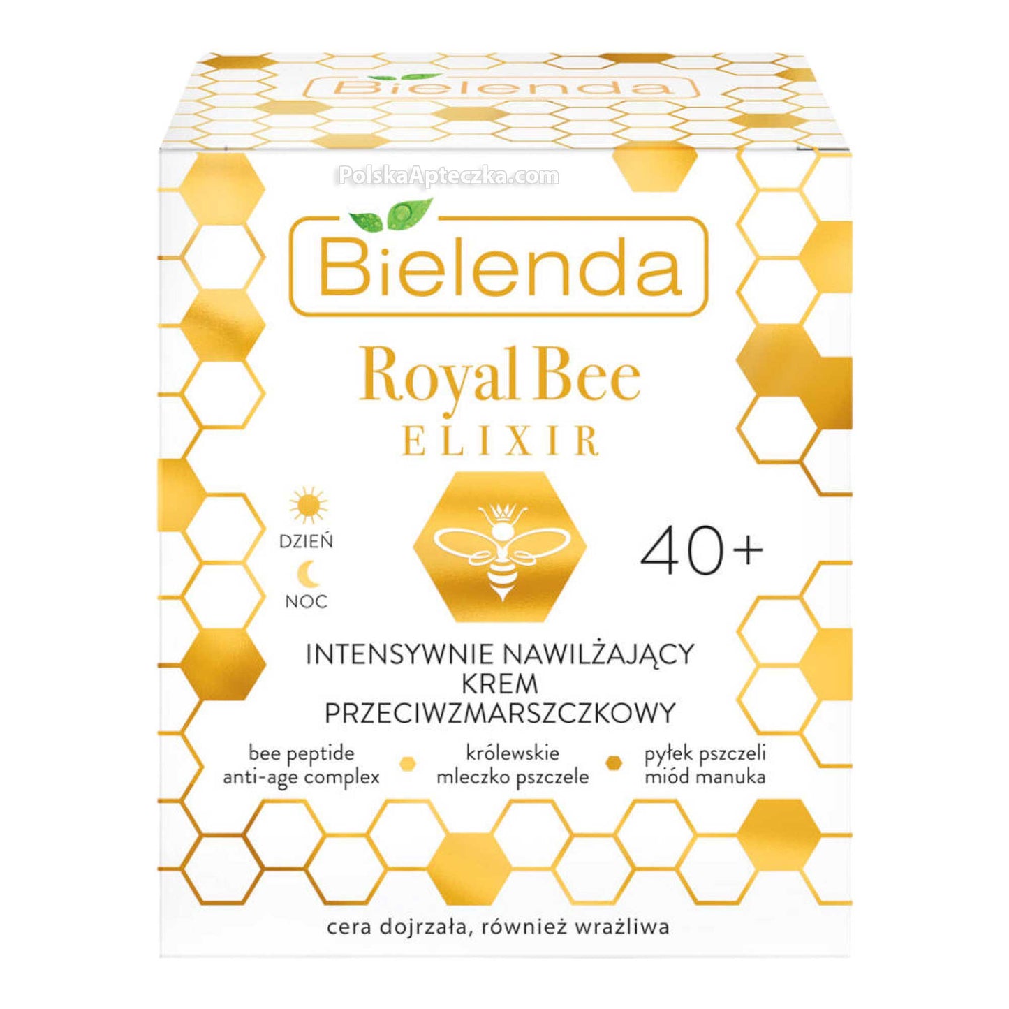 Bielenda, Royal Bee Elixir, 40+ Intensywnie nawilzajacy krem przeciwzmarszczkowy na dzien i noc 50 g