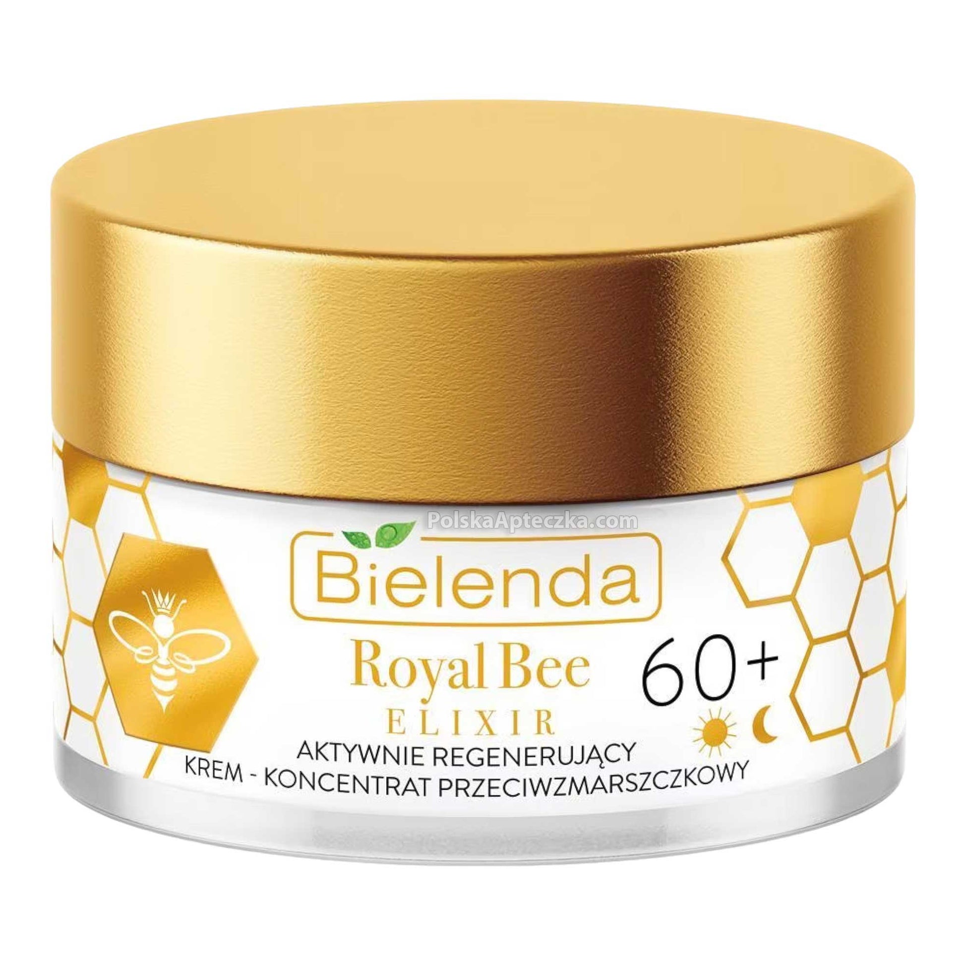 Bielenda, Royal Bee Elixir, 60+ Aktywnie regenerujacy krem - koncentrat przeciwzmarszczkowy na dzien i noc 50 g