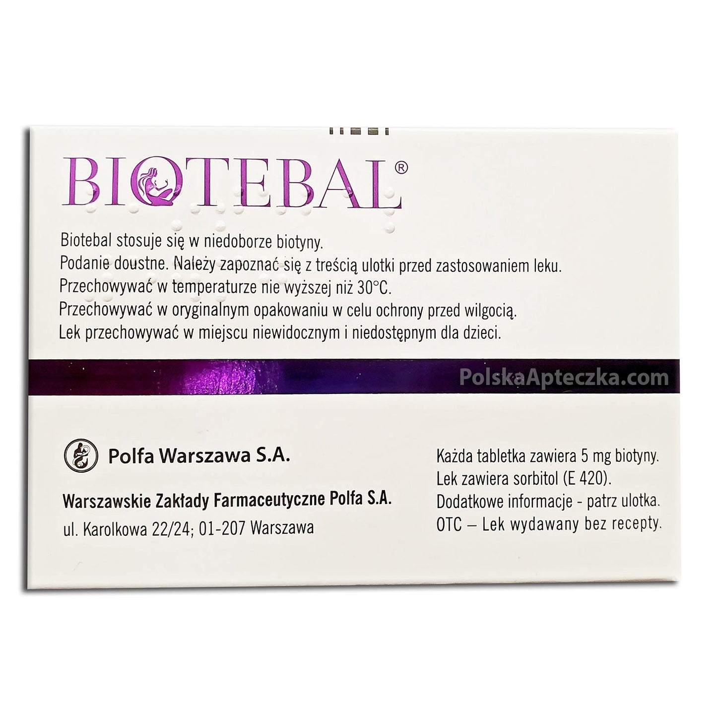 Biotebal 5mg, 30 tabletek, Polfa