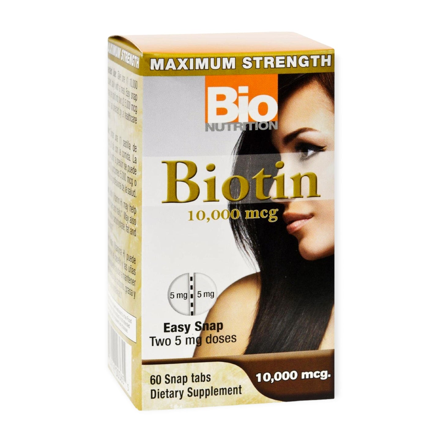 Biotin 10,000mcg (10mg), 60 tabletek, Bio Nutrition