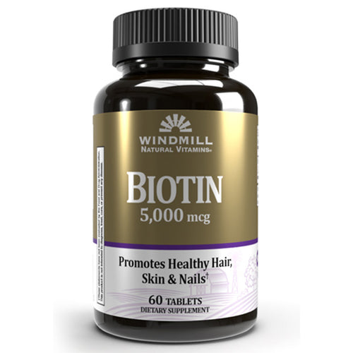 Biotin 5,000mcg (5mg), 60 tabletek, Windmill - Apteczka | Proton Nutrition