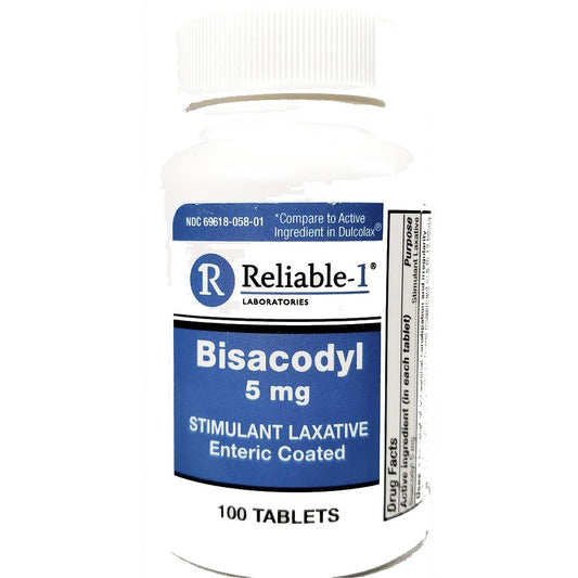 Bisacodyl 5mg, 100 tablets