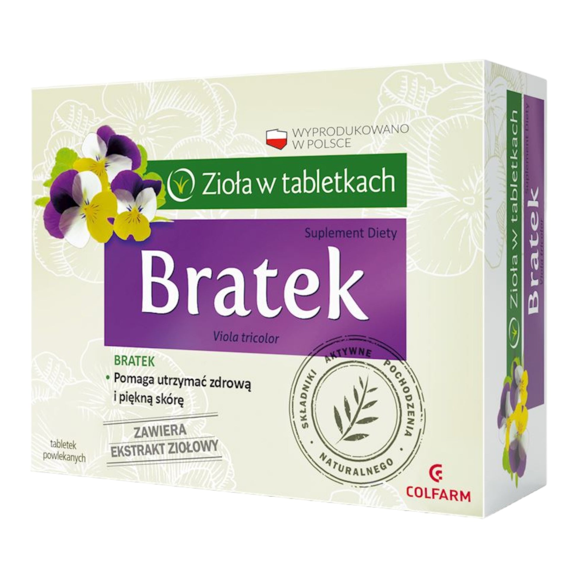 Bratek (Viola Tricolor) 30 Tablets, Colfarm