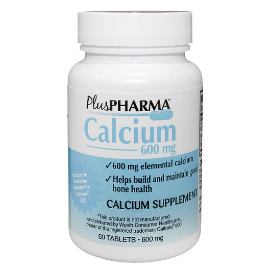 Calcium carbonate 600mg, 60 tablets