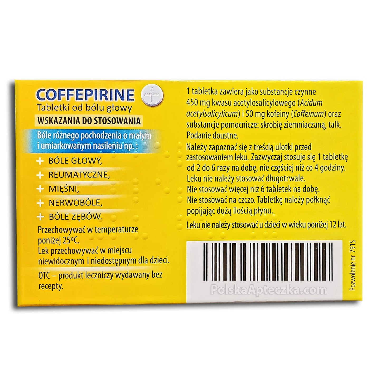 Coffepirine tabletki od bólu głowy, 12 tabletek