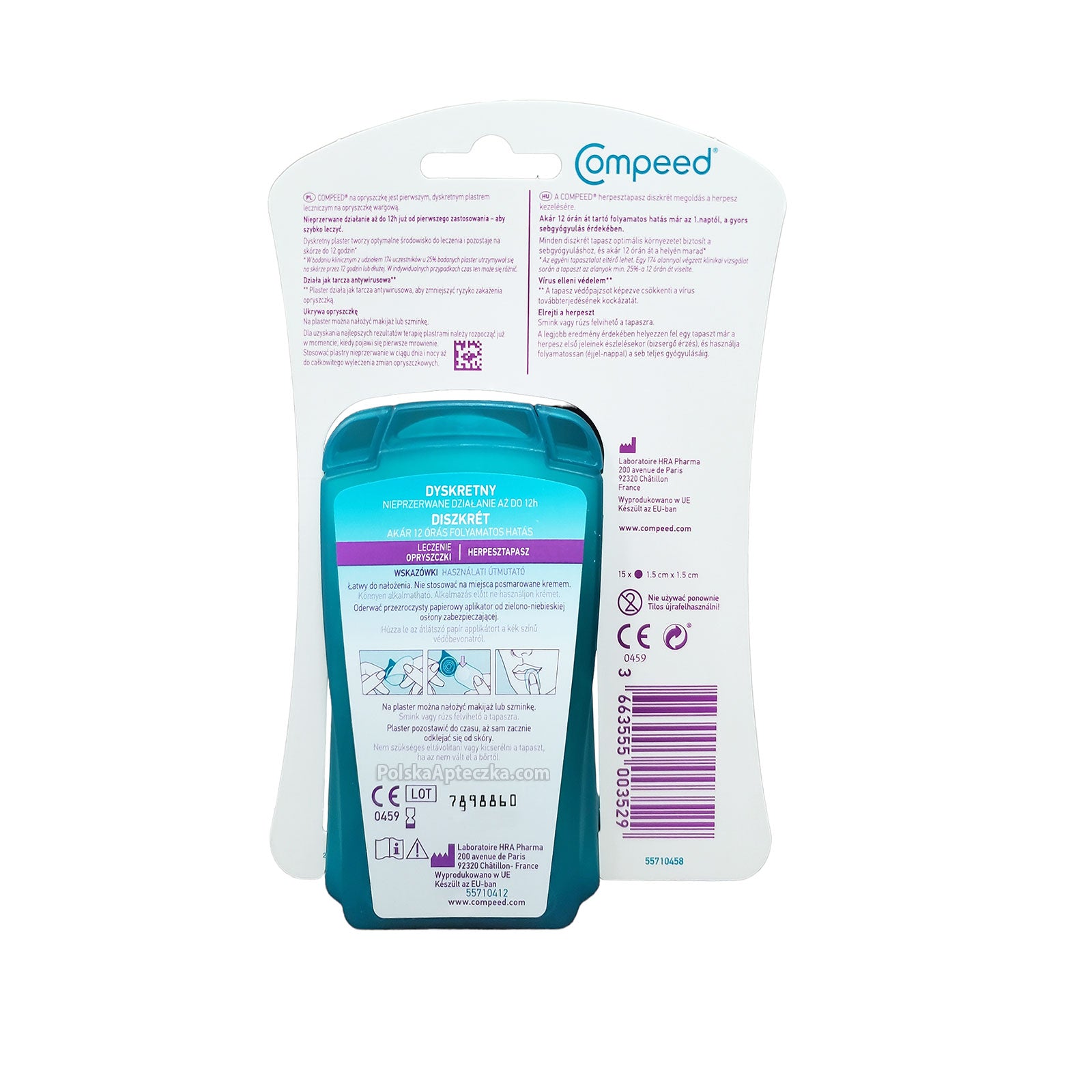 Compeed Cold Sore Patch 15 Hydrocolloid Plasters – Apteczka