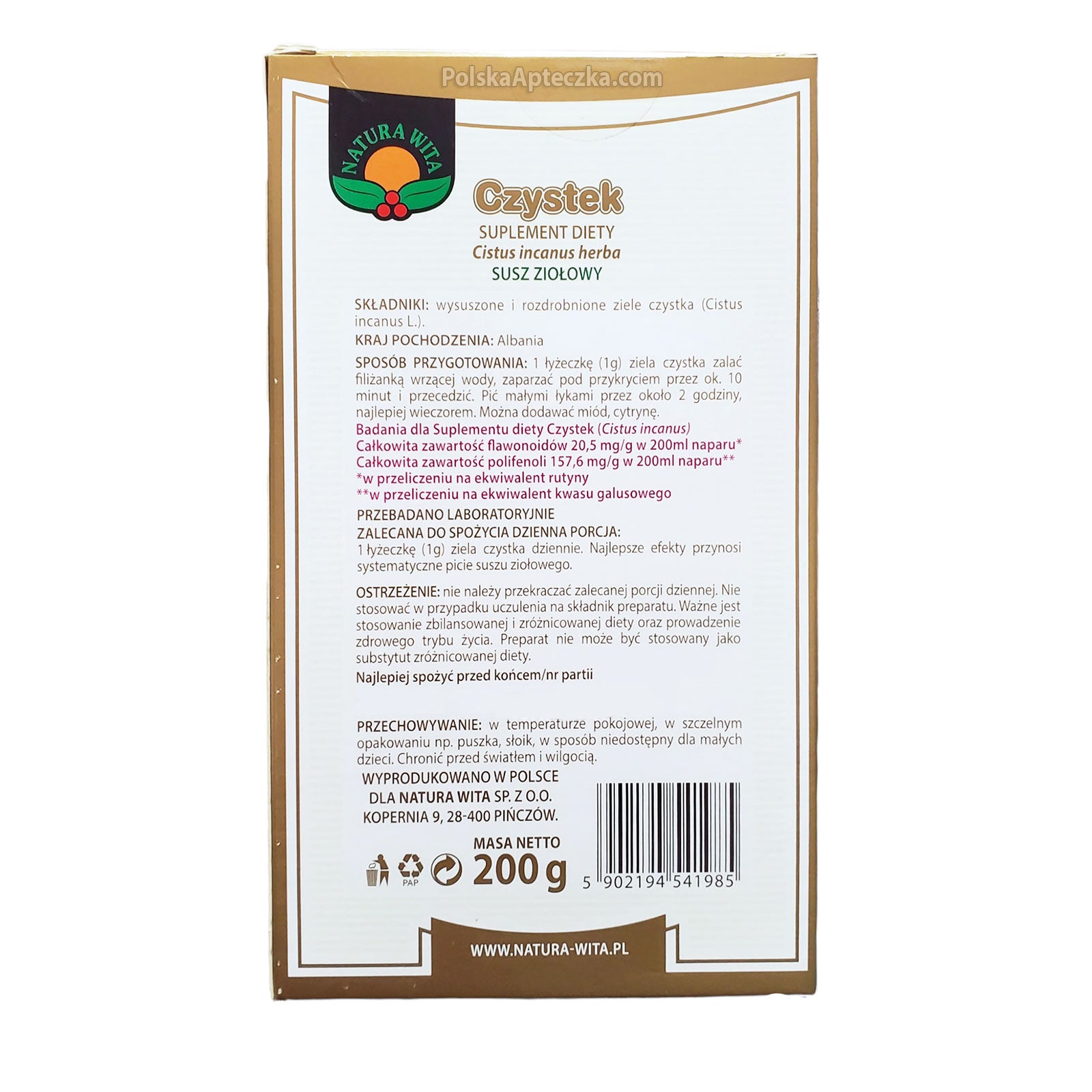 czystek susz ziolowy 200 g