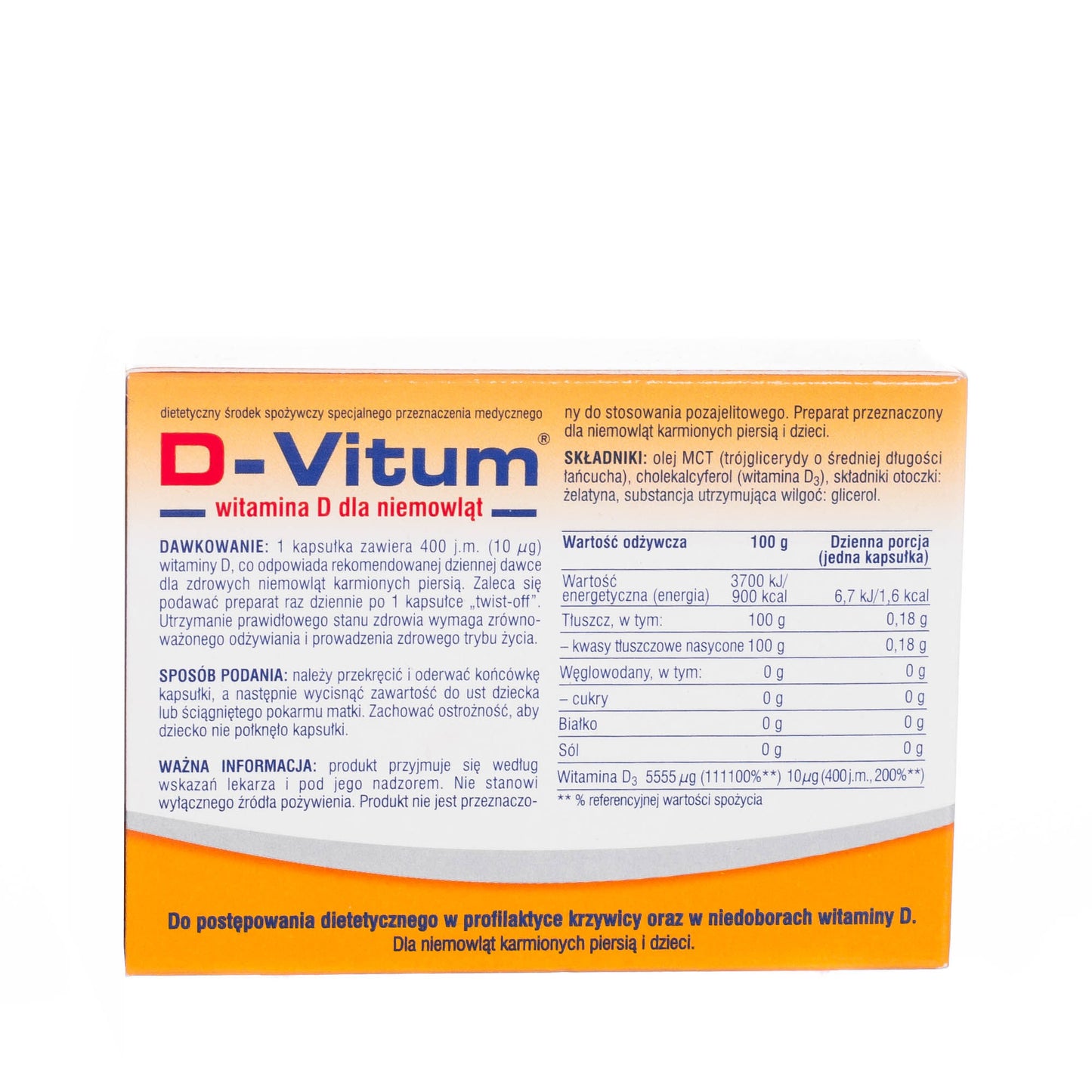 D-Vitum - witamina D dla niemowląt, 36 kapsułek - Apteczka | Proton Nutrition