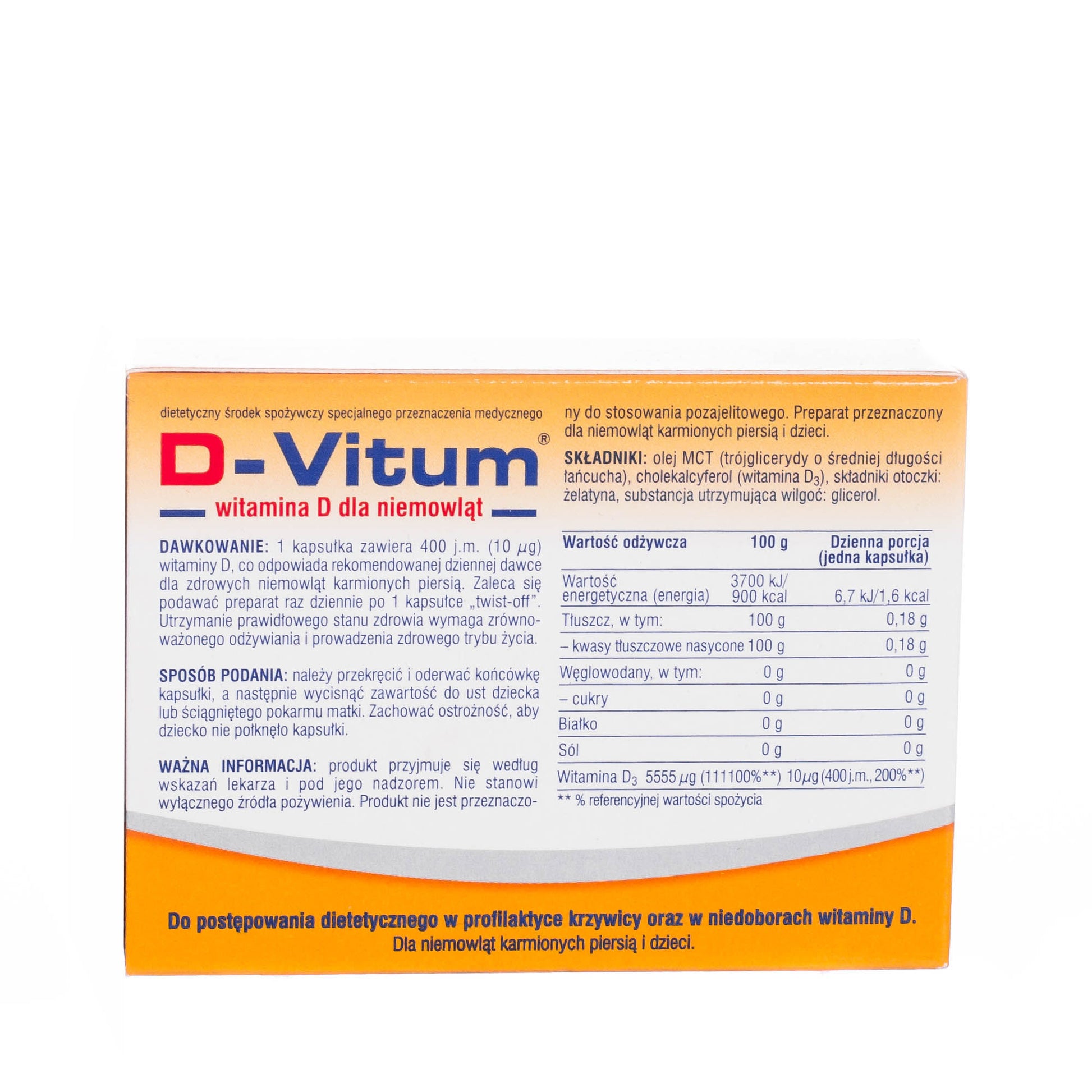 D-Vitum - witamina D dla niemowląt, 36 kapsułek - Apteczka | Proton Nutrition