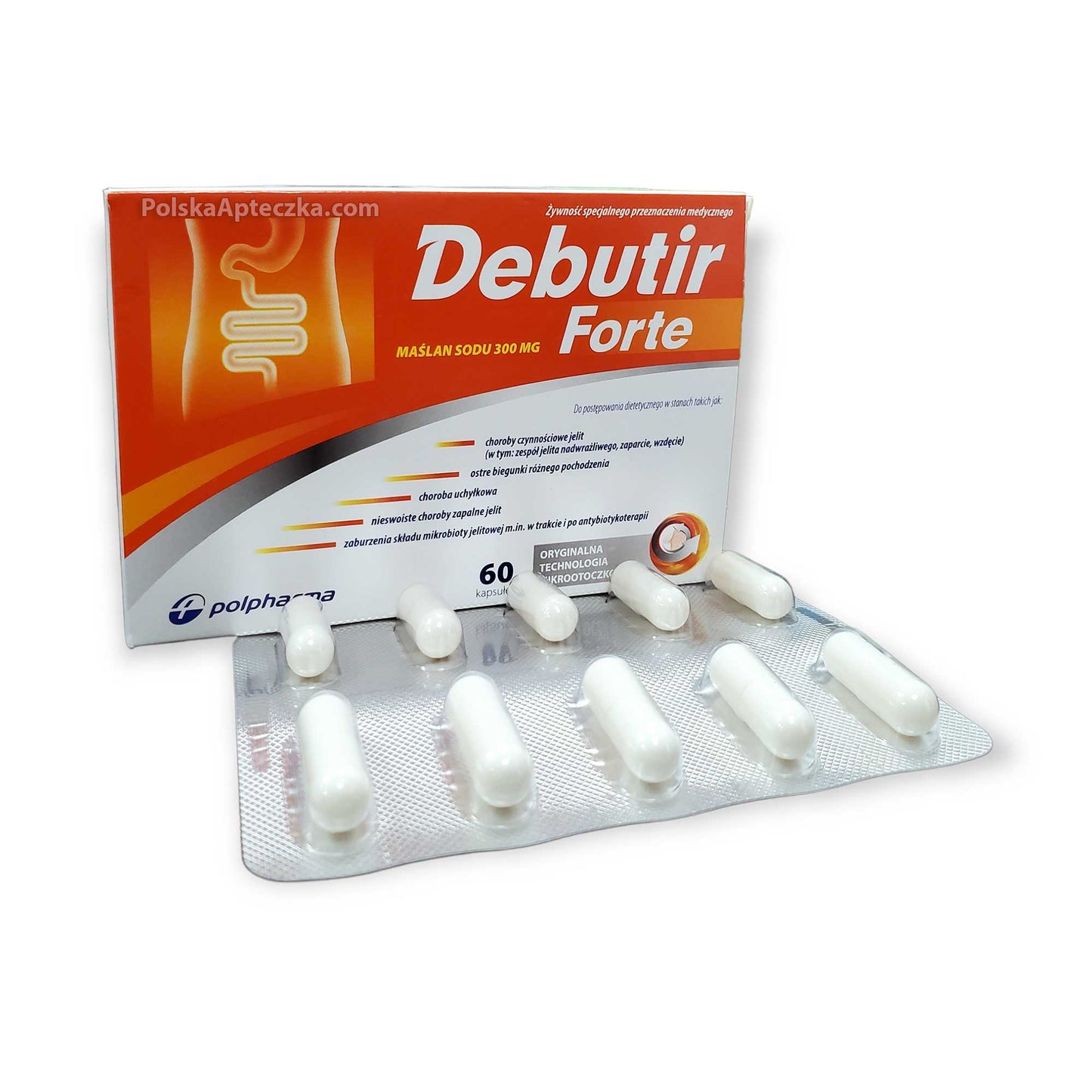 Debutir Forte (butyric acid) 300mg 60 capsules