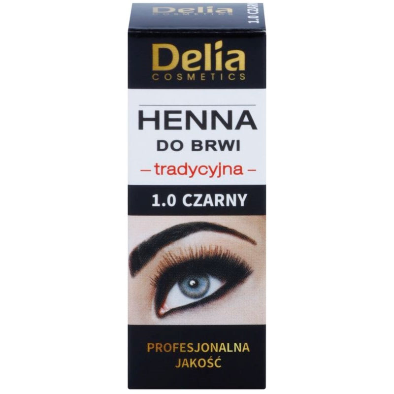 Delia Cosmetics Henna do Brwi, 1.0 CZARNY - Apteczka | Proton Nutrition