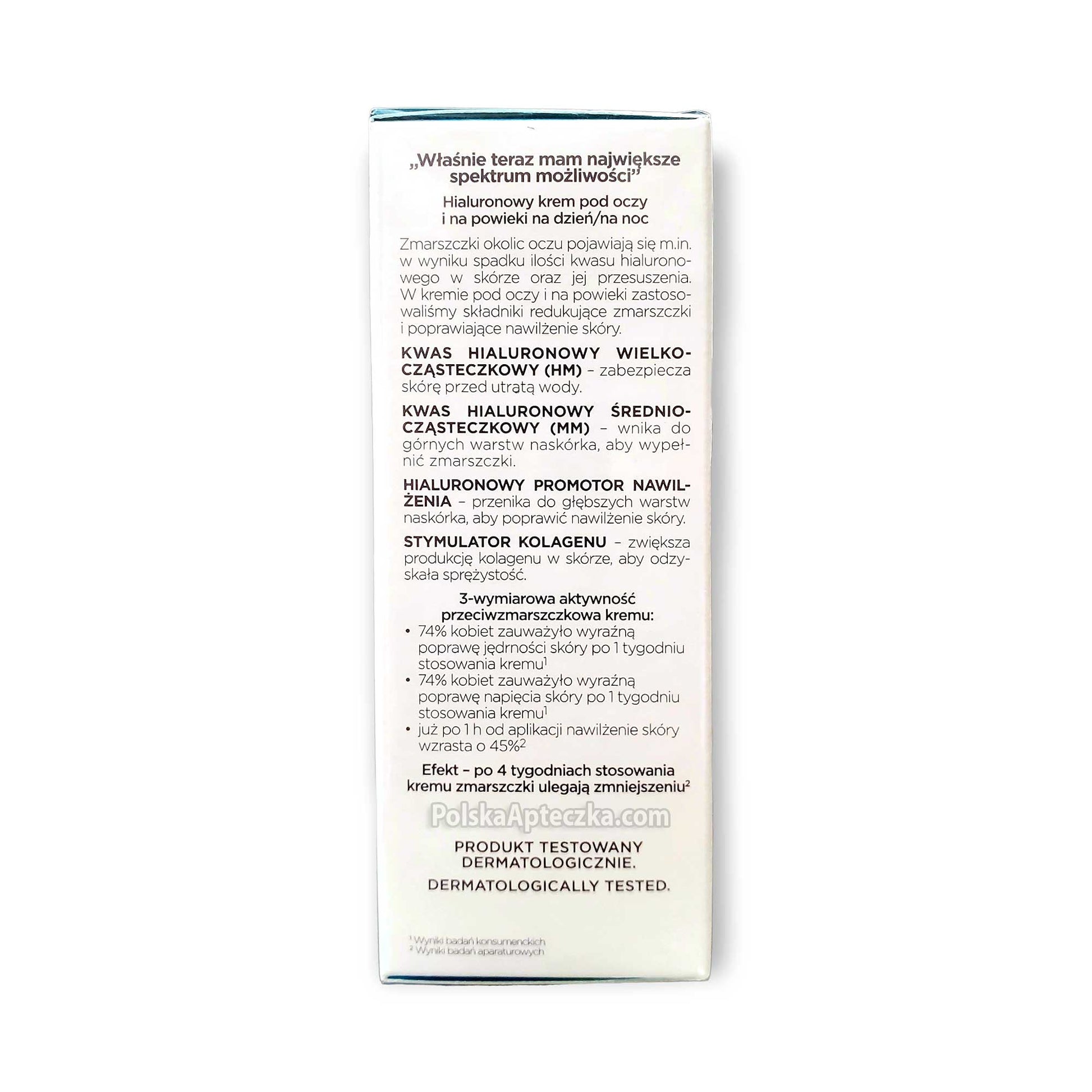 Dermika Hialiq Spectrum, Hialuronowy Krem pod oczy i na powieki 15ml