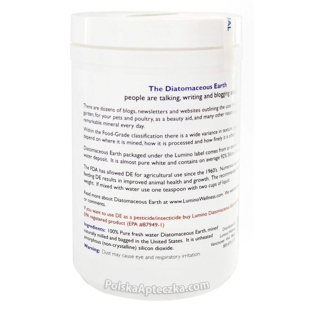 Ziemia okrzemkowa, diatomit, ziemia diatomowa,Diatomaceous Earth - 9 oz.