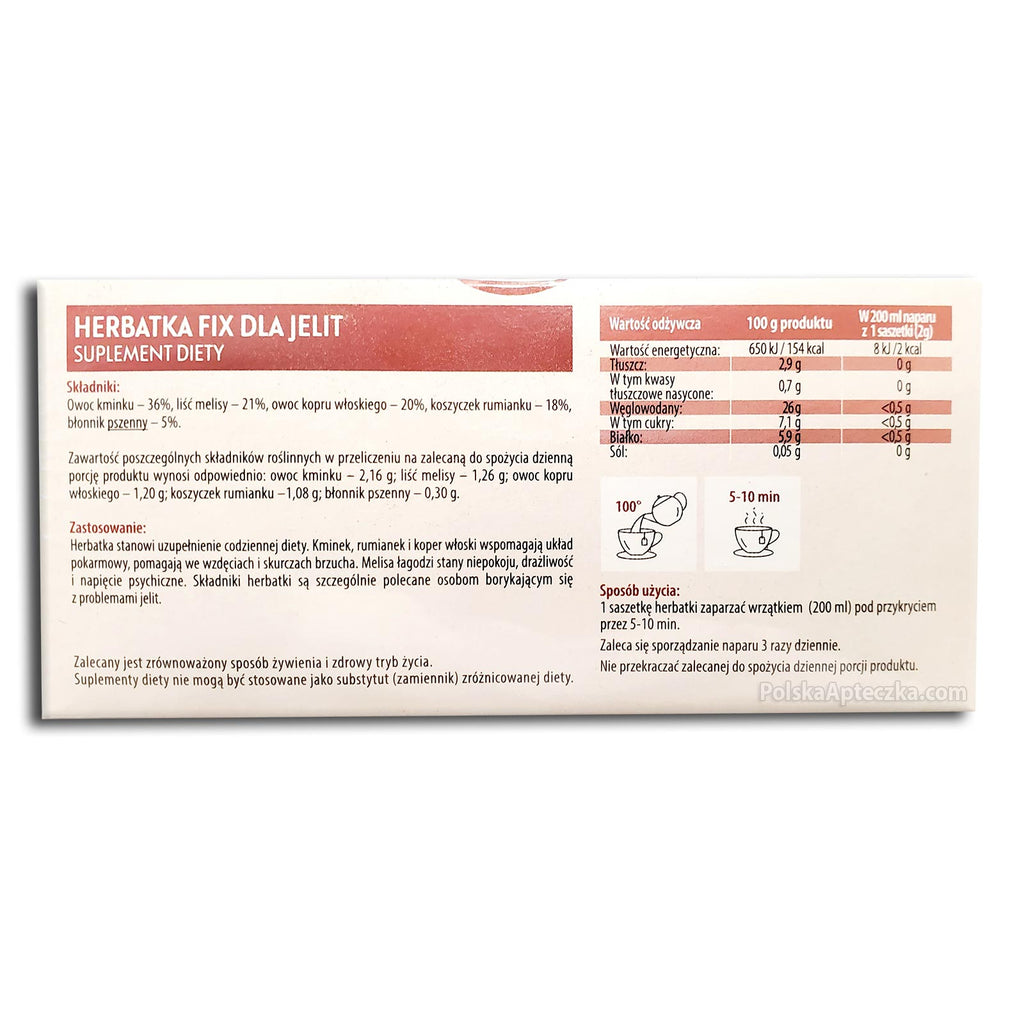Dla Jelit Herbatka fix, 20 sztuk, Herbapol