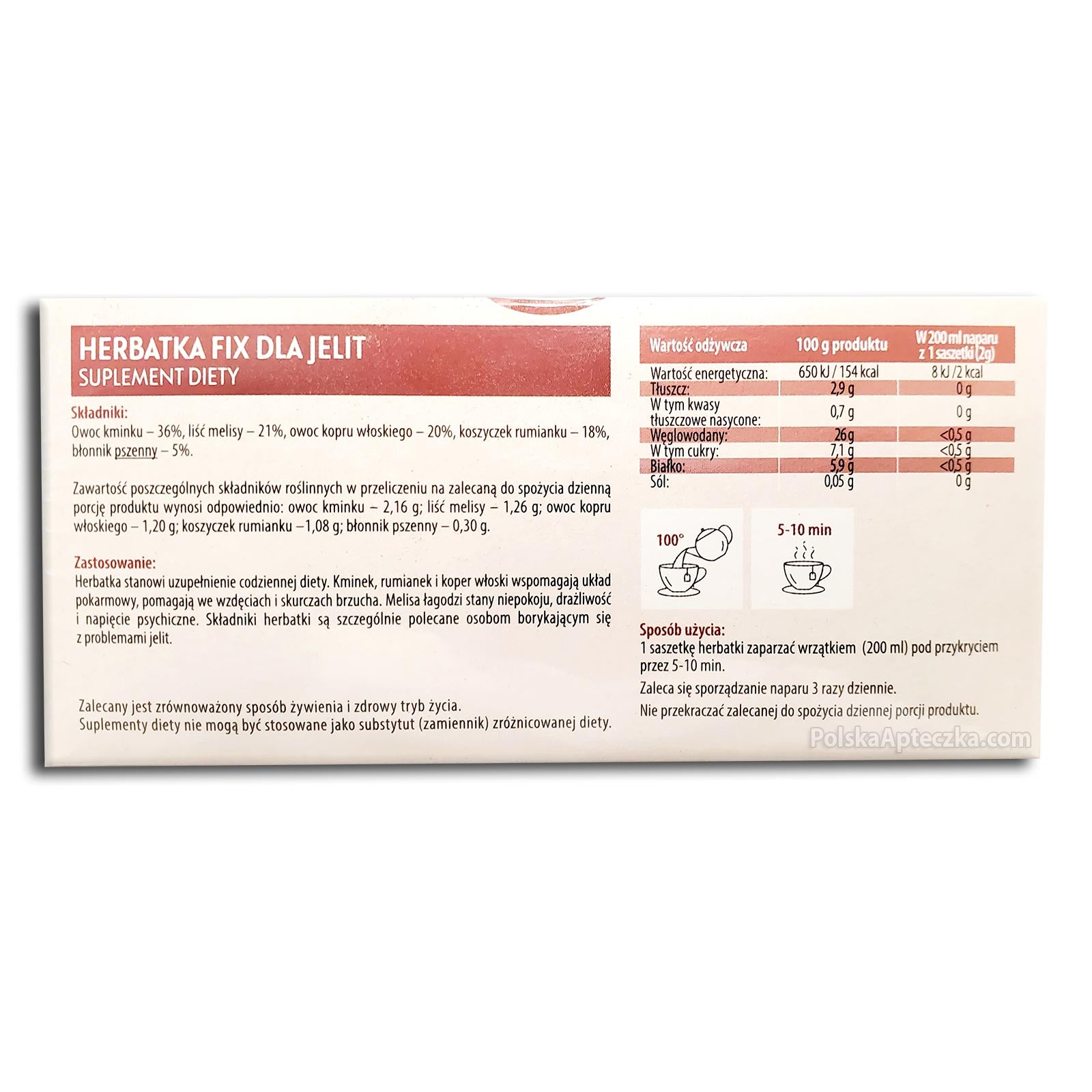 Dla Jelit Herbatka fix, 20 sztuk, Herbapol