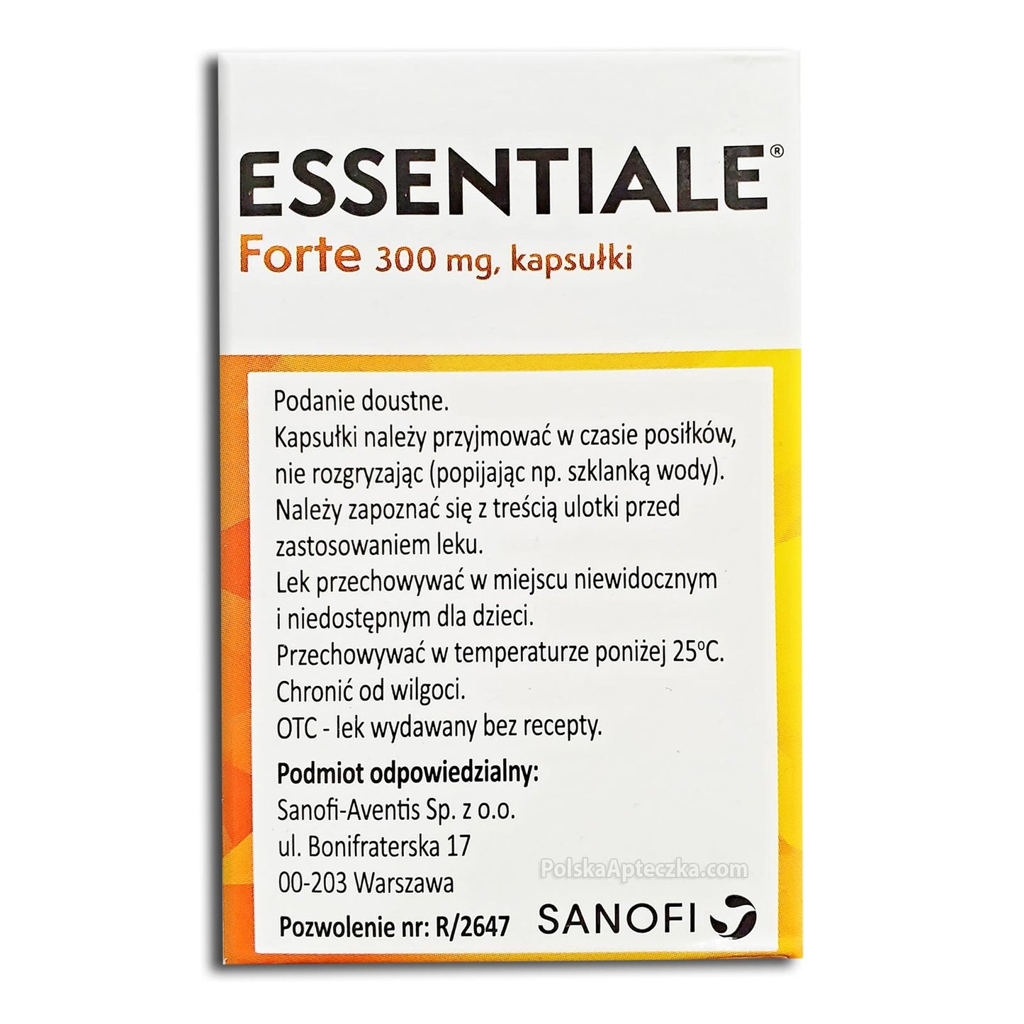 Essentiale Forte 300mg, 50 kapsułek, Sanofi