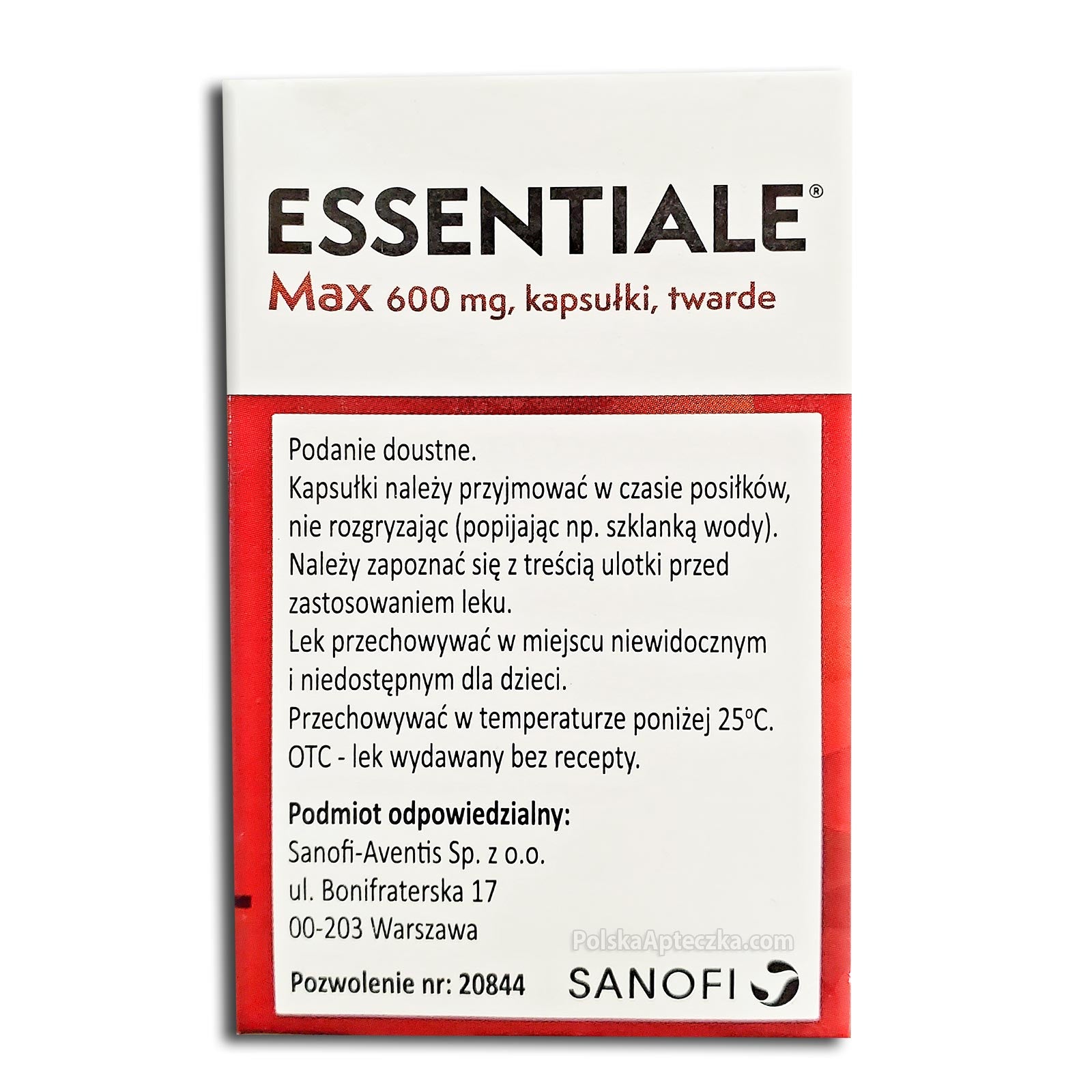 Essentiale MAX 600mg, 30 capsules