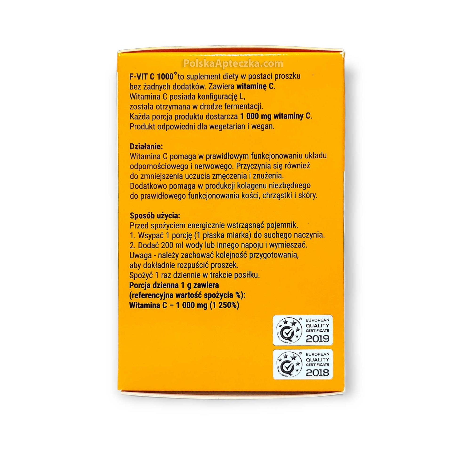 F-Vit C 1000, Lewoskrętna Witamina C Proszek 90g