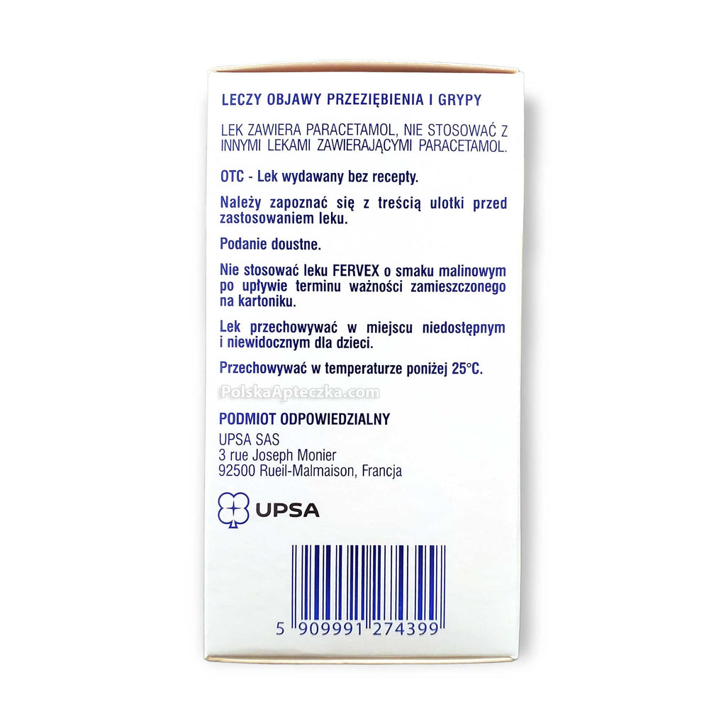 Fervex Raspberry Flavor 12 Sachets