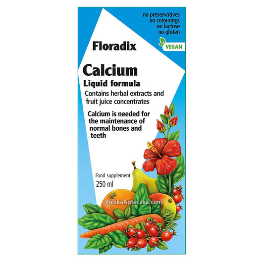 Calcium Liquid Herbal & Mineral Supplement 250ml, Floradix