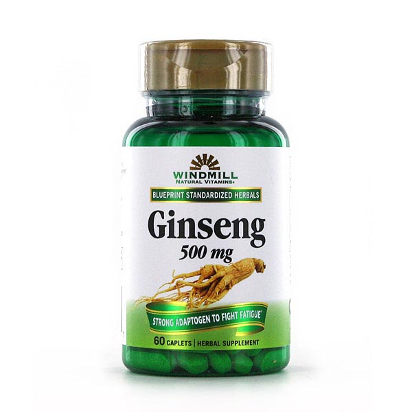 Ginseng 500mg,  60 caplets, Windmill