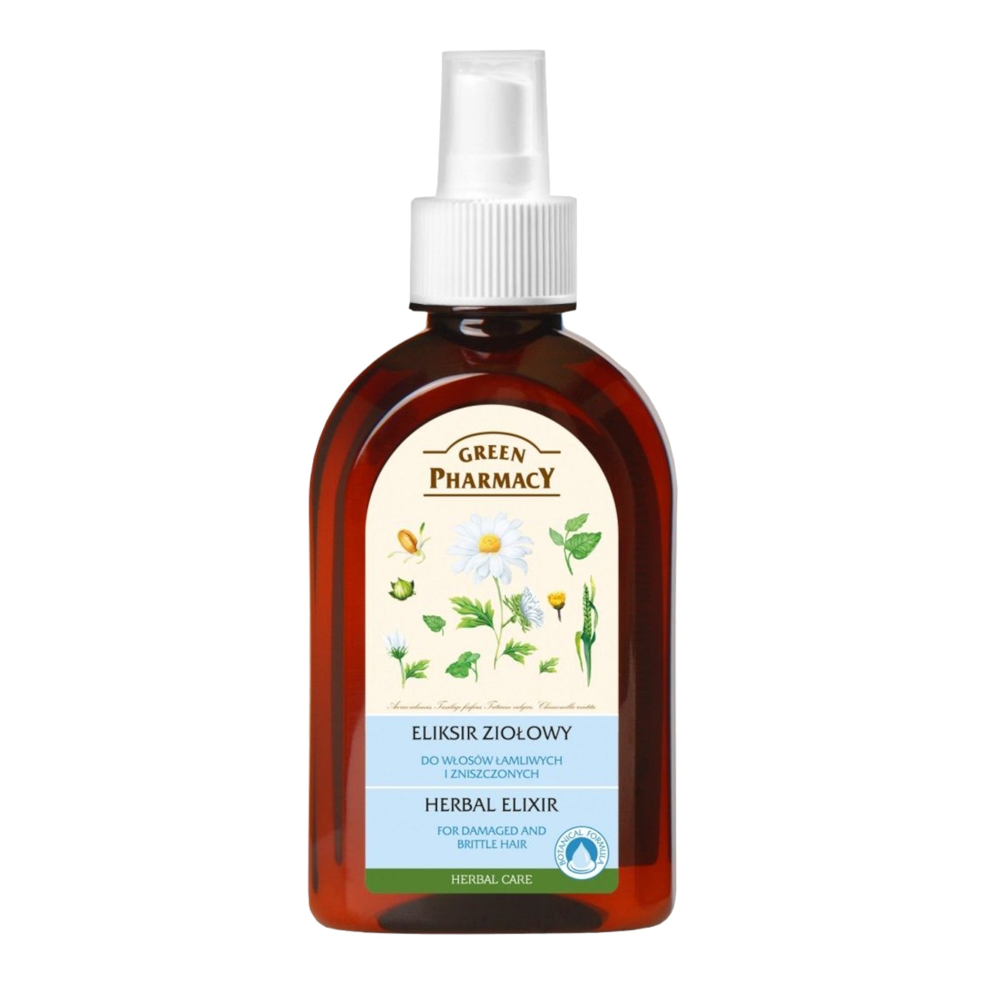Green Pharmacy, Eliksir ziolowy do wlosow lamliwych zniszczonych i farbowanych 250 ml