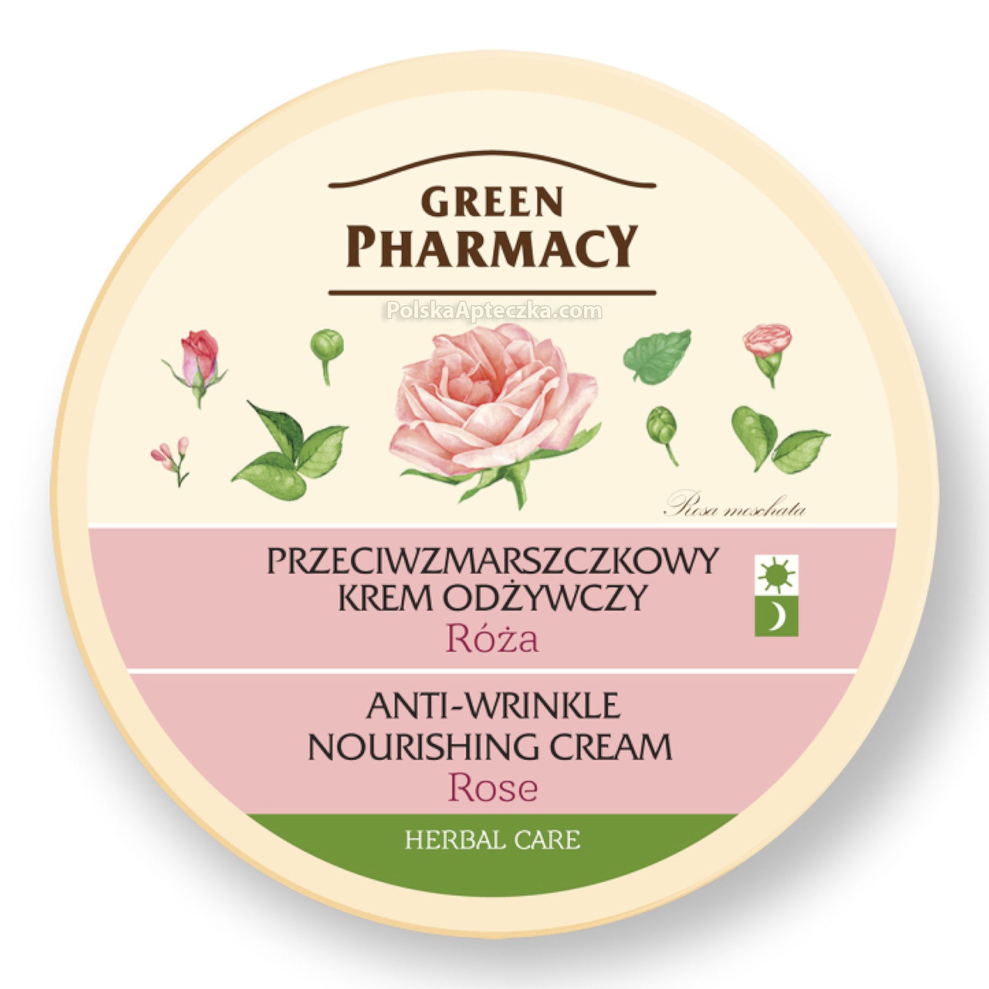 Green Pharmacy, Róża krem do twarzy przeciwzmarszczkowy odżywczy, 150 ml