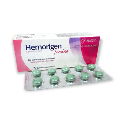 Hemorigen femina 20 tabletek, Herbapol