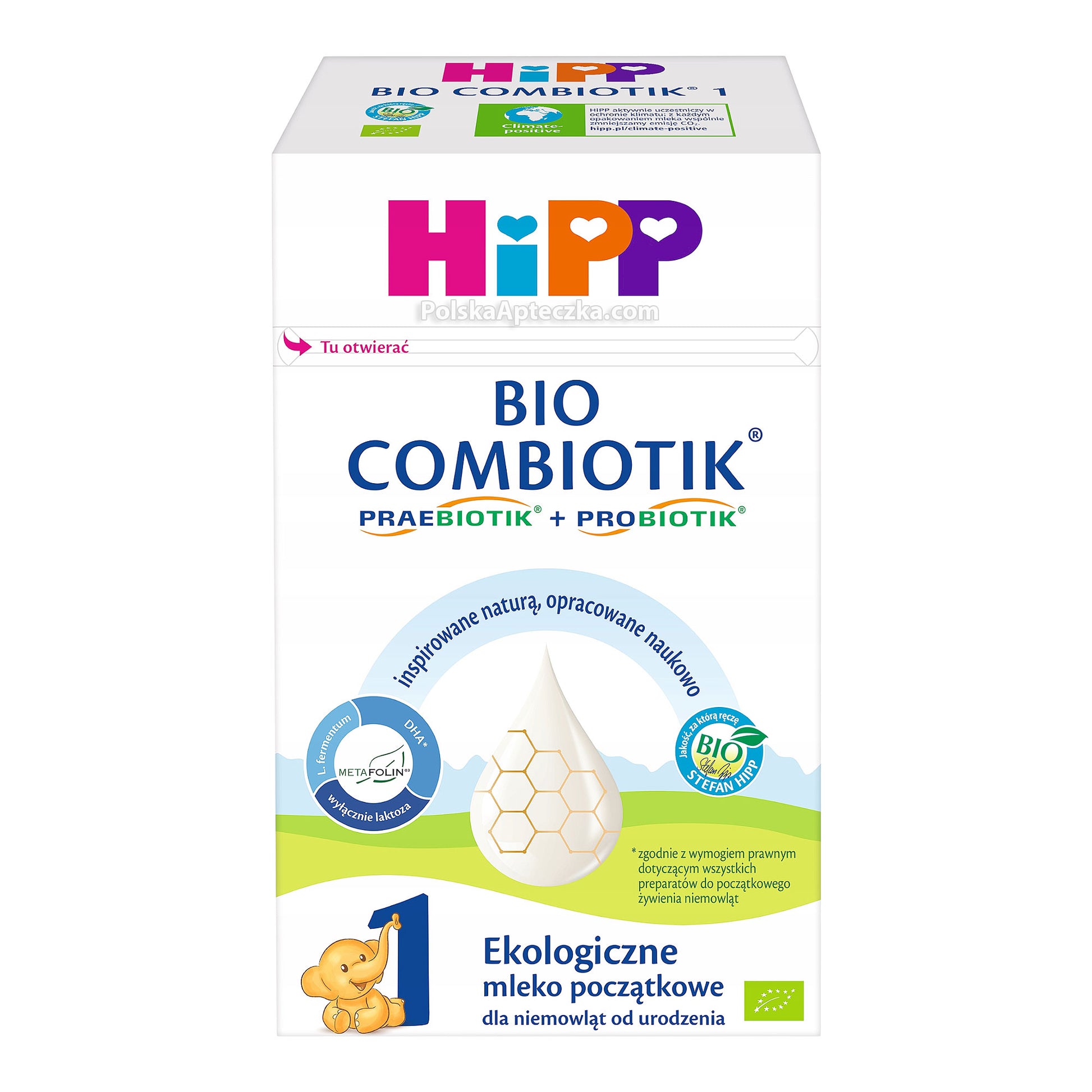 HiPP 1 BIO Combiotik Ekologiczne mleko początkowe dla niemowląt 0-6 miesięcy 550g