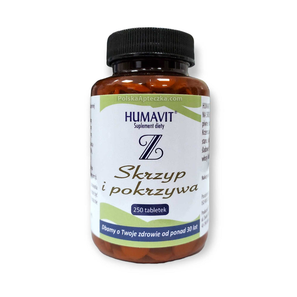 Skrzyp i pokrzywa, drożdże piwne, 250 tabletek, Humavit