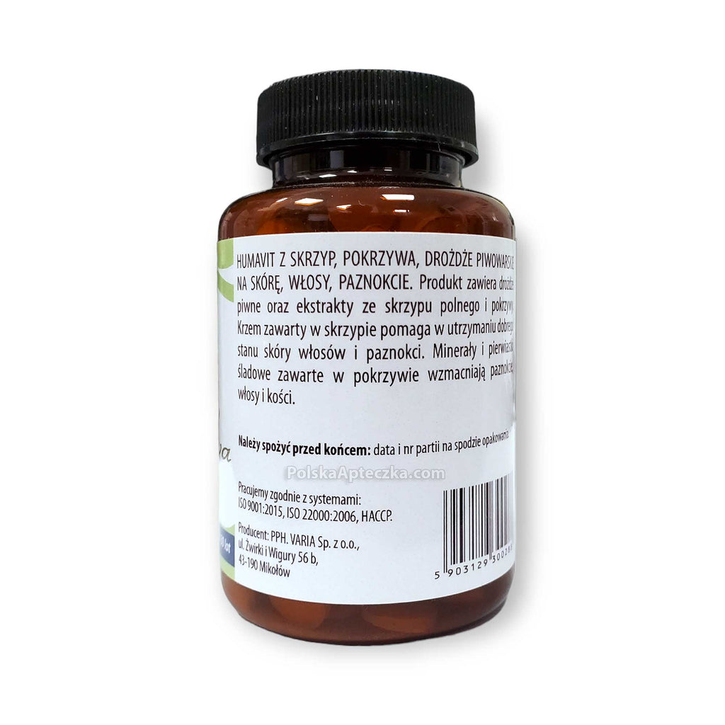 Skrzyp i pokrzywa, drożdże piwne, 250 tabletek, Humavit