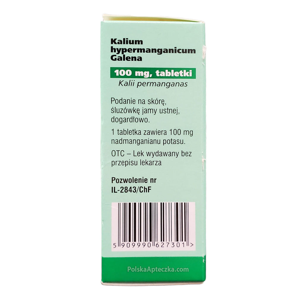 nadmanganian potasu 100mg tabletki