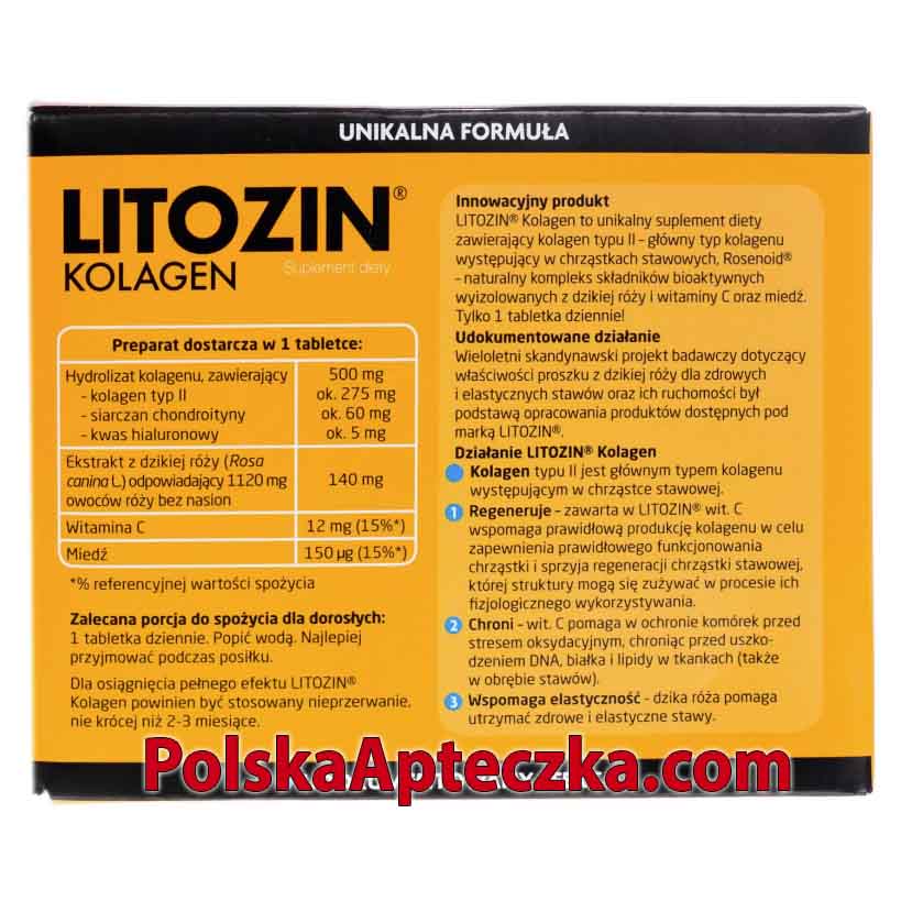 Litozin Kolagen Sprawne Stawy, 30 tabletek