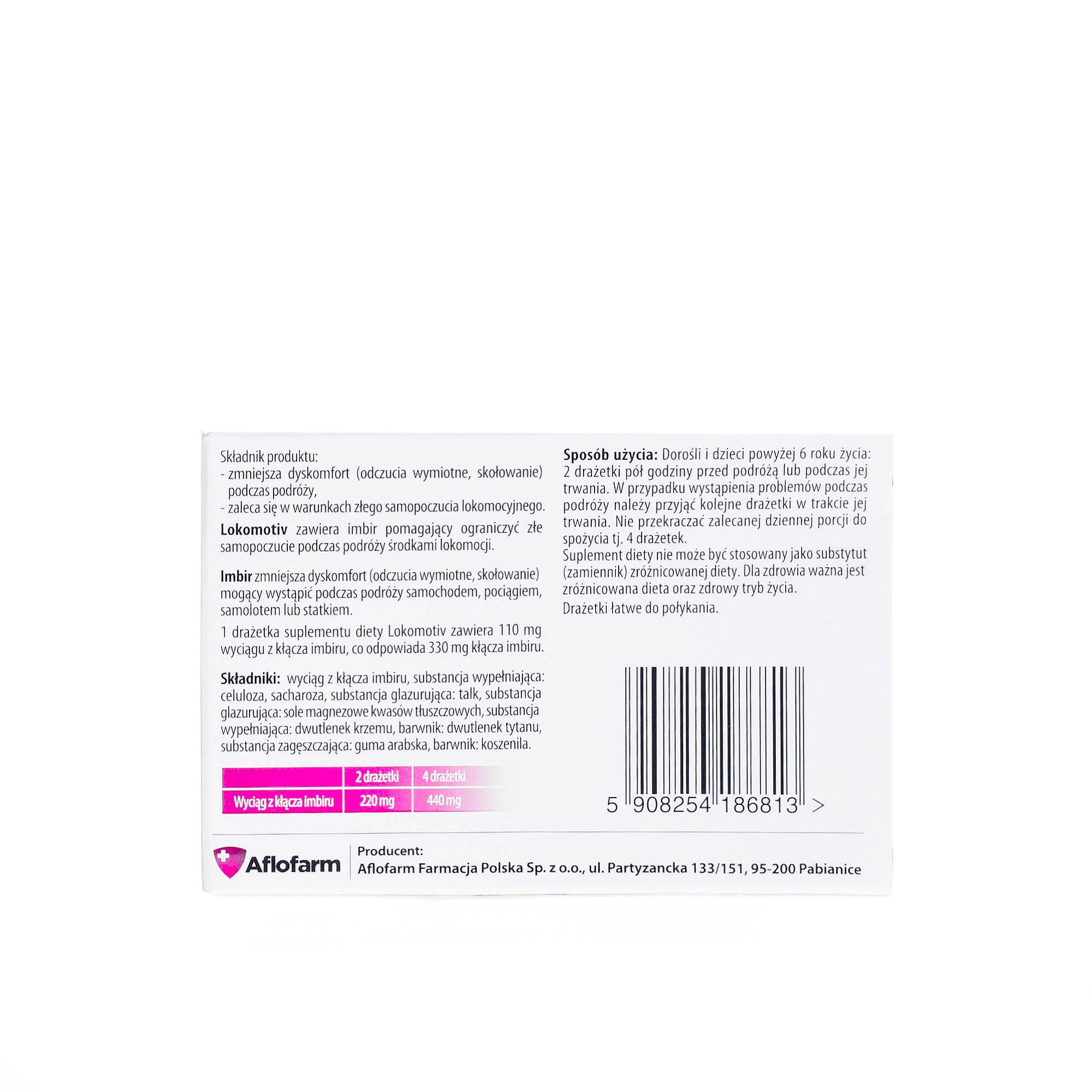 Lokomotiv 8 tabletek - Polska Apteka w Chicago
