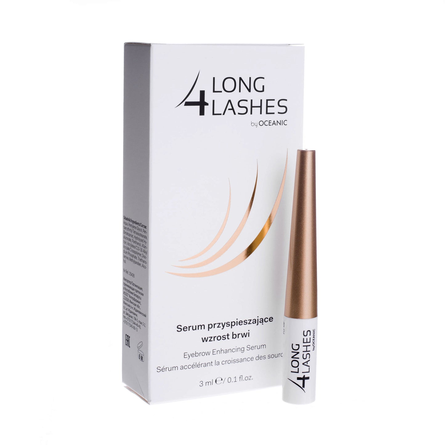 AA Oceanic, Long4Lashes, serum przyspieszające wzrost brwi, 3 ml