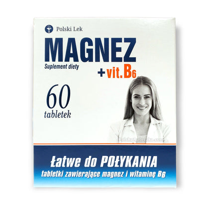 Magnez vit. B6, 60 tabletek, Polski Lek