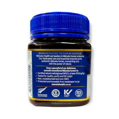 Manuka Honey Raw MGO 400 8oz (250g), Manuka Health New Zeland