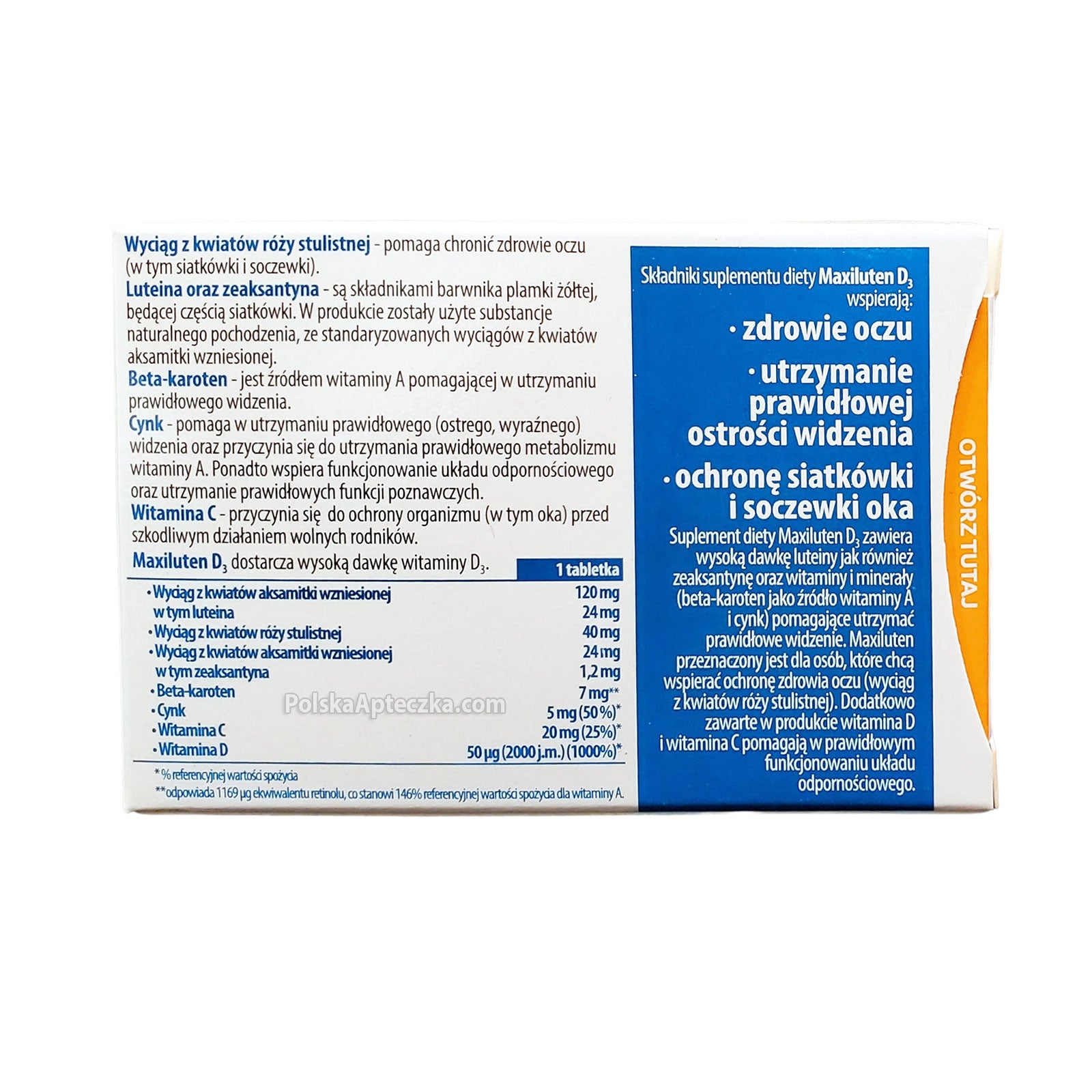 Maxiluten D3 30 tabletek