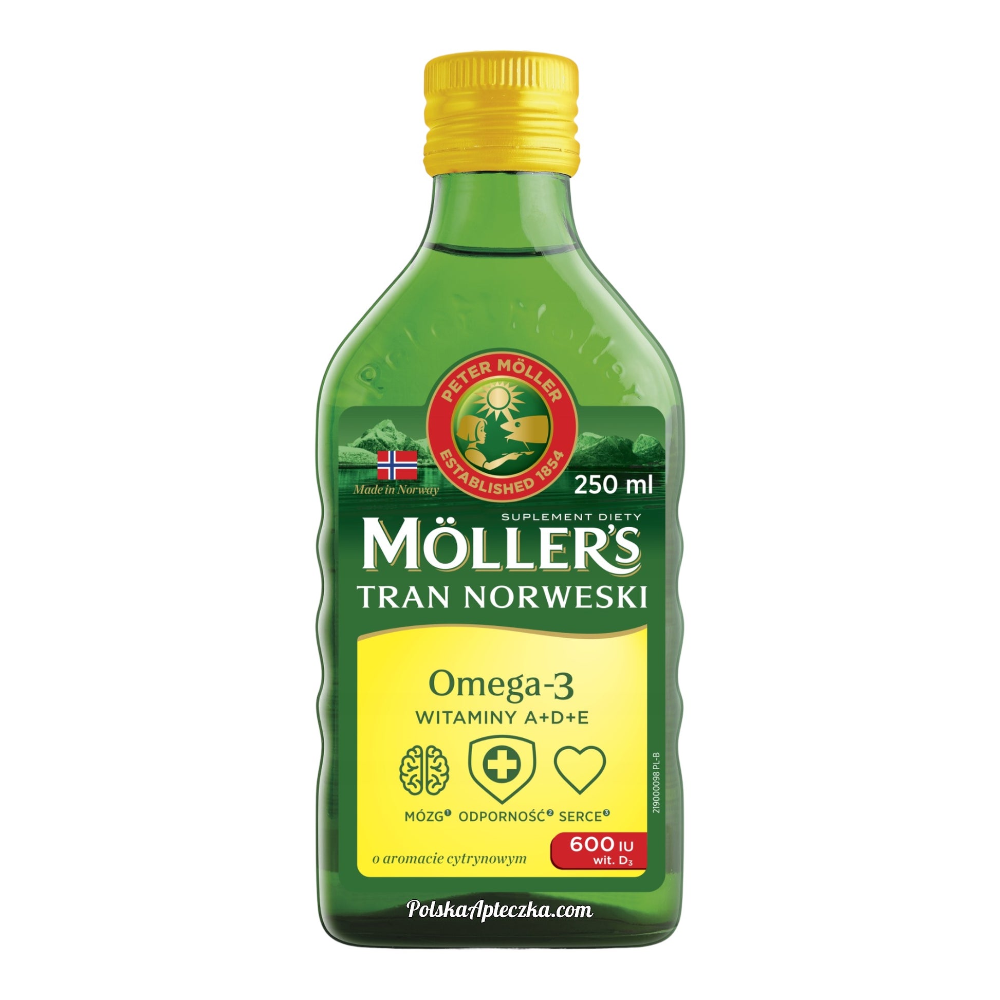 Moller's Tran Norweski Cytrynowy 250ml