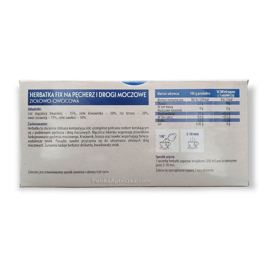 Na Pęcherz i Drogi Moczowe Herbatka fix, 20 saszetek, Herbapol