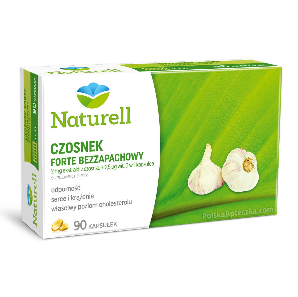Naturell Czosnek forte bezzapachowy. suplement diety, 90 kapsułek