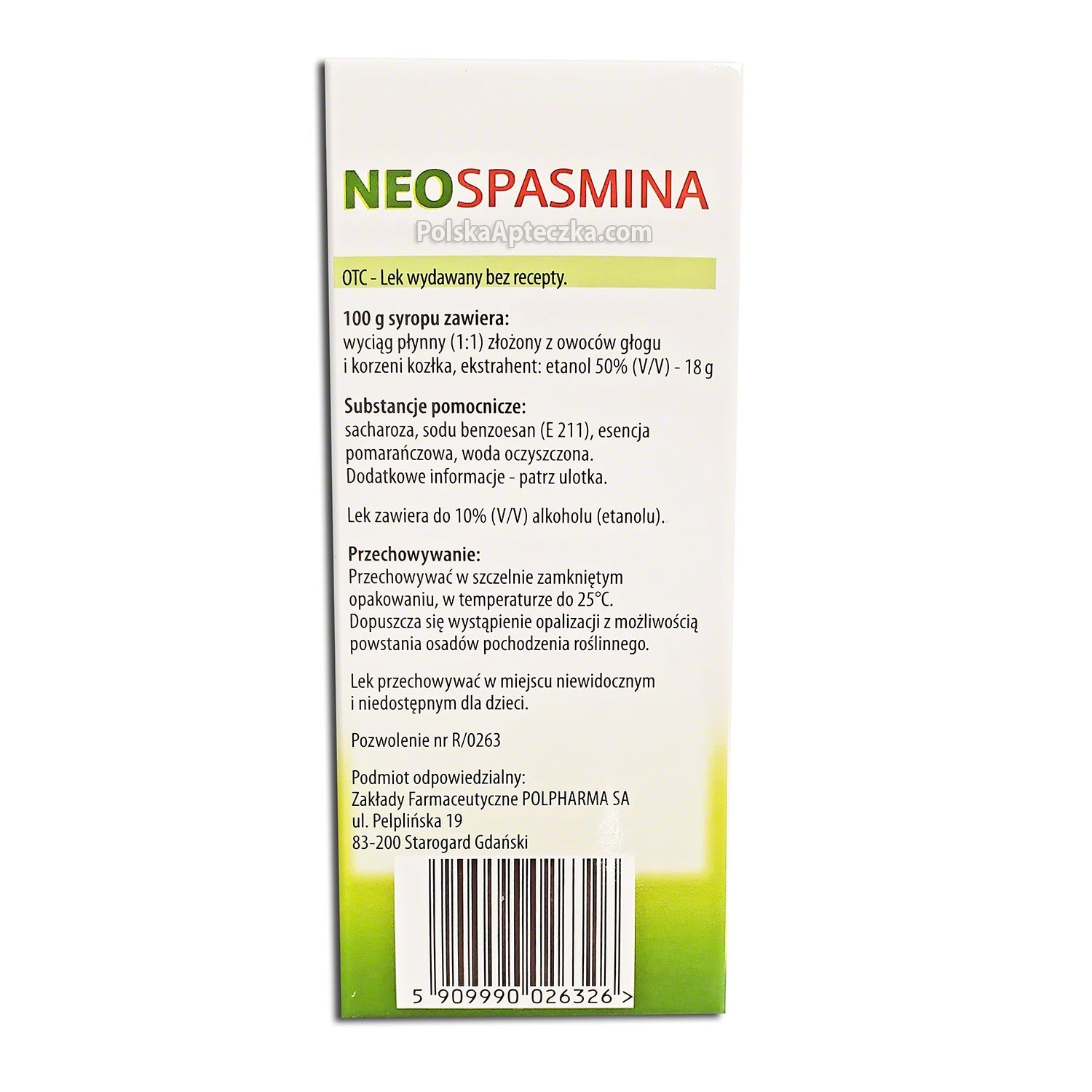 Neospasmina, Syrop, 119 ml (150 g), Herbapol