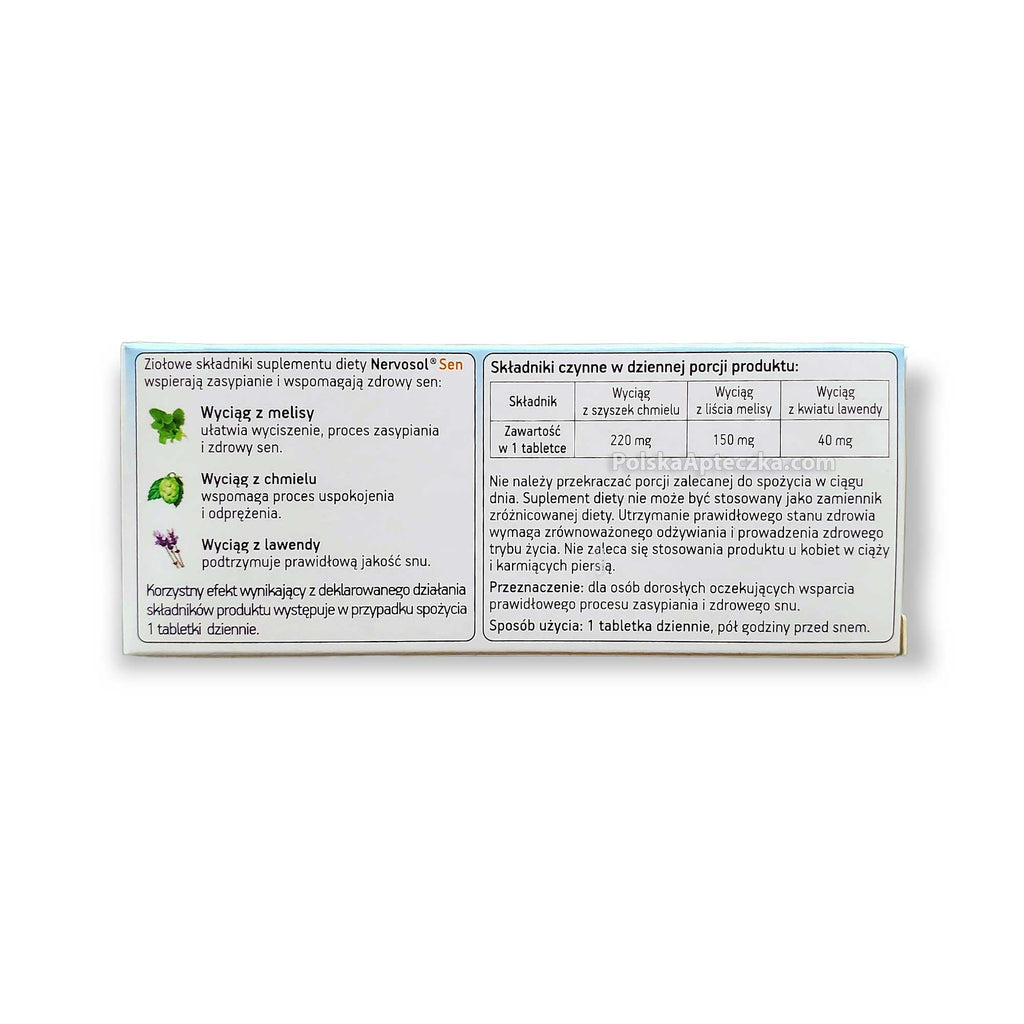 Nervosol Sen 20 tabletek, Herbapol