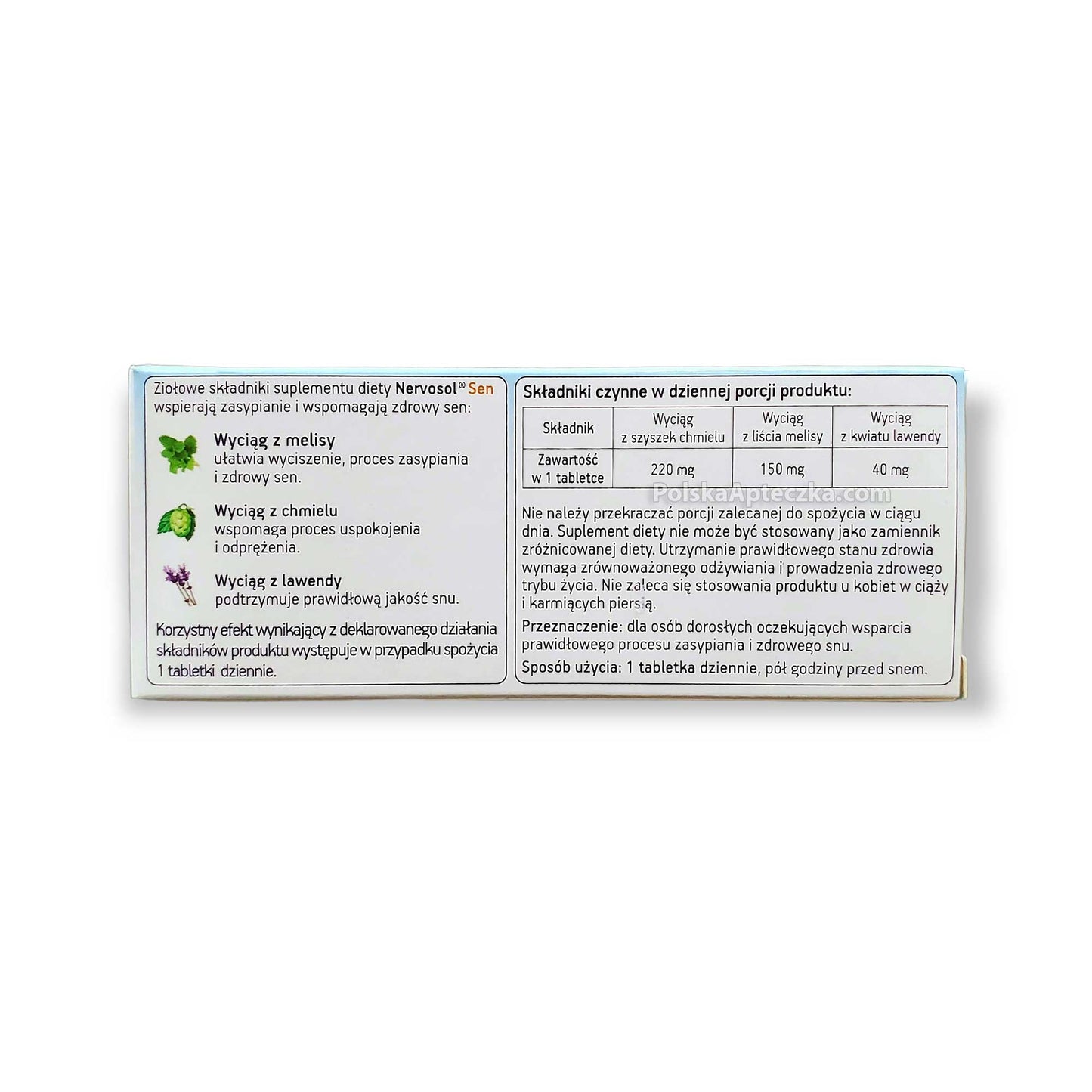 Nervosol Sen 20 tabletek, Herbapol