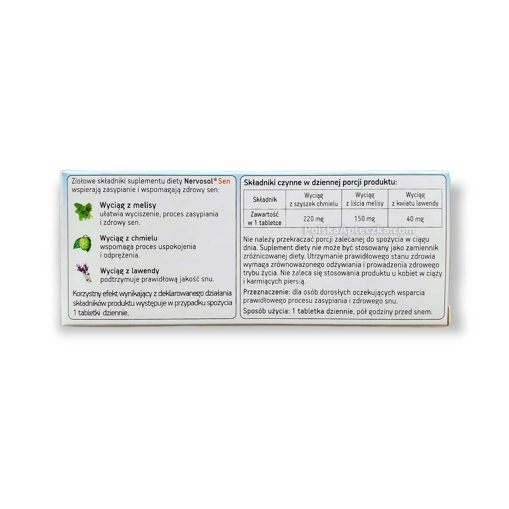 Nervosol Sen 20 tabletek, Herbapol