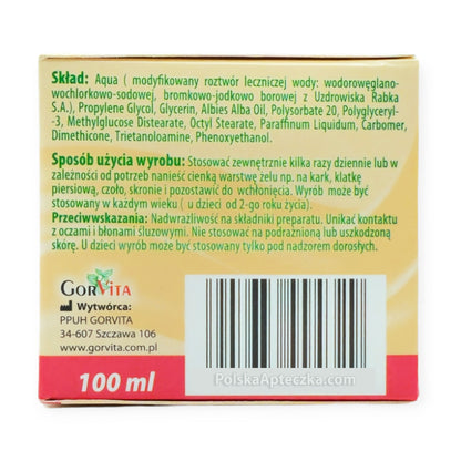 Olejek Pichtowy w żelu 100 ml, Gorvita